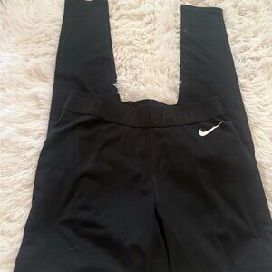 Nike Pro Black Leggings with White Swoosh
